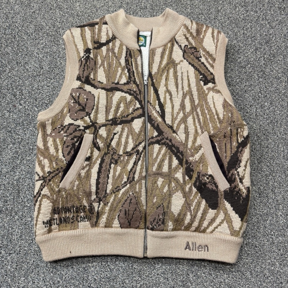 Cabela's Waterfowl Advantage Wetlands Camo Sherpa Lined Wool Duck Hunting Vest
